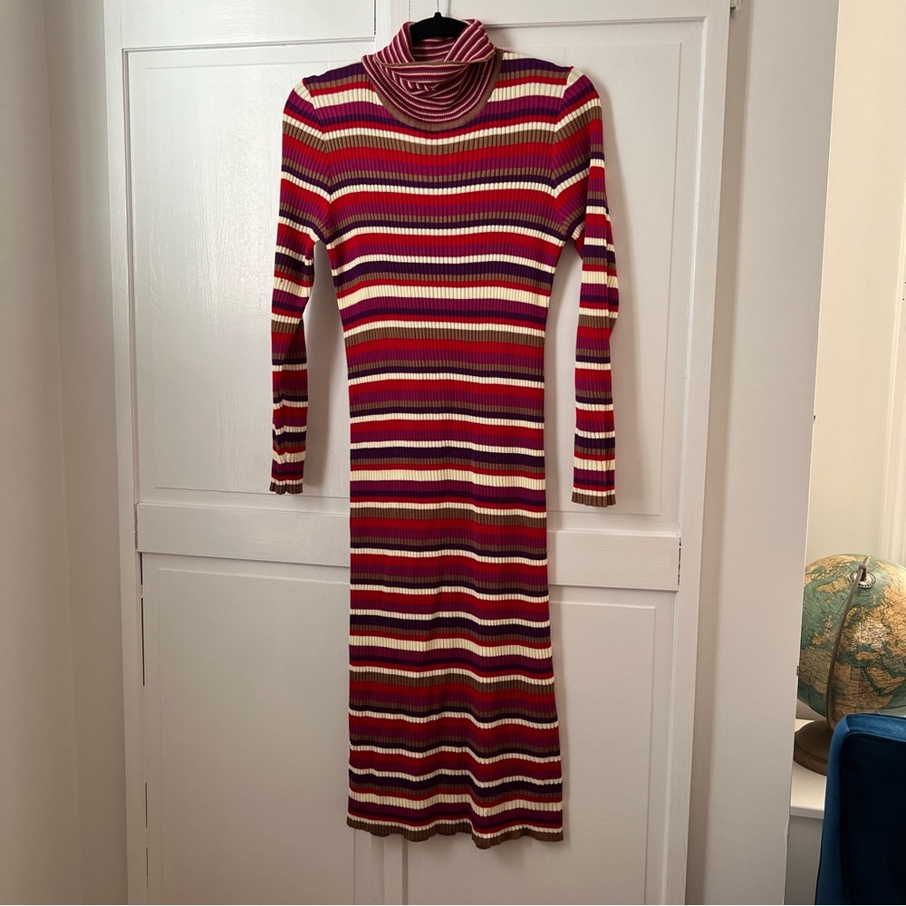 Lisa Says Gah Virgine striped ribbed dress M/L